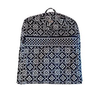 Vera Bradley Quilted Foldable Garment Bag Black White Argyle Love